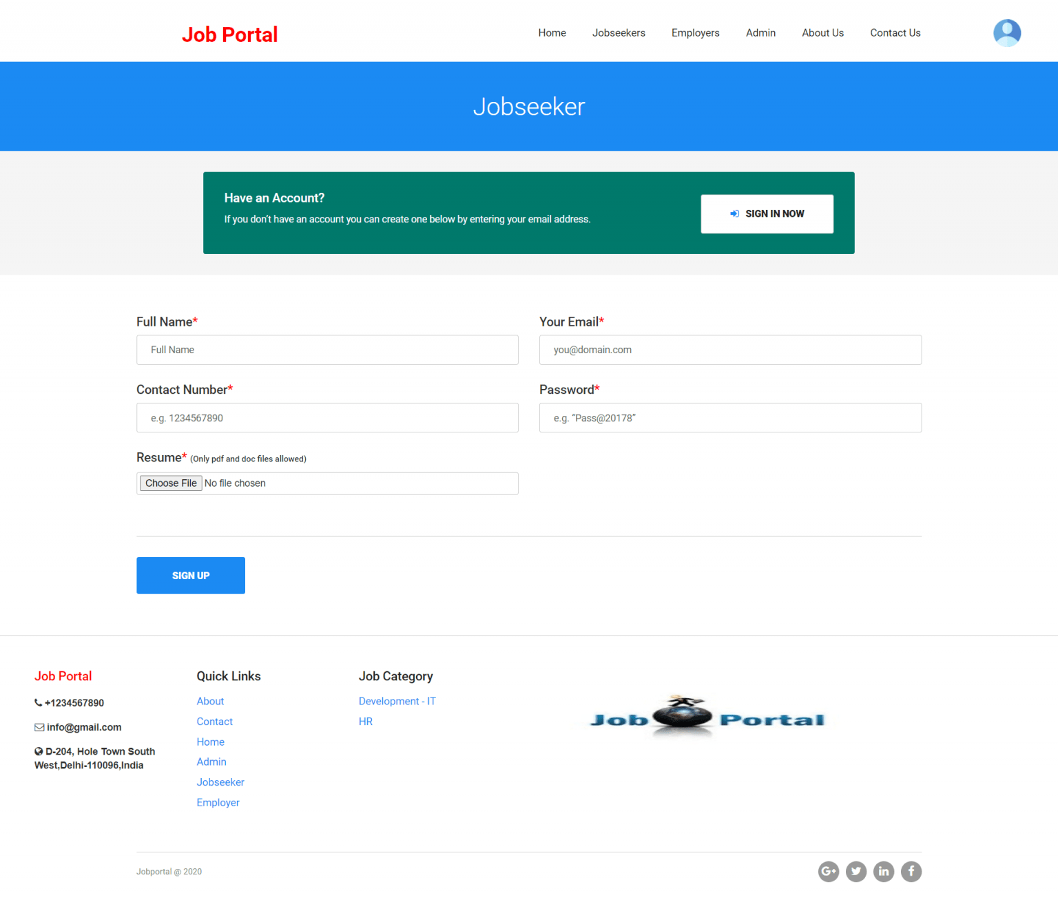 Job Portal Project in PHP Free Download , PHP Job Portal Project