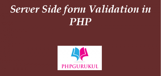server side validation in php