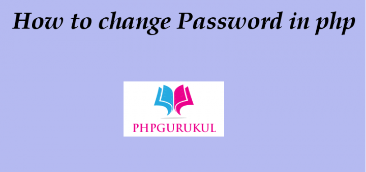 how to change password in php