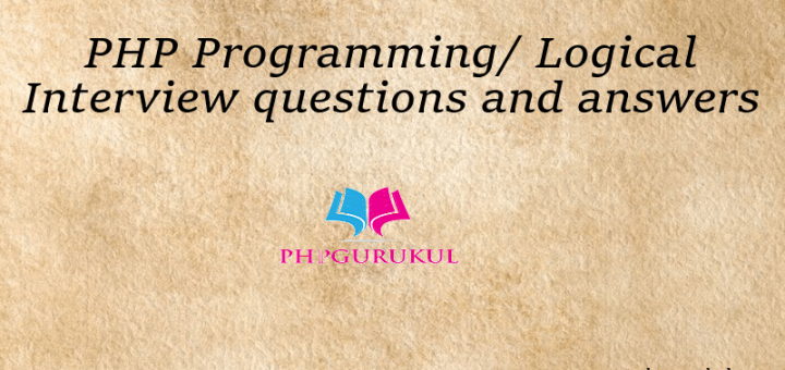 PHP Interview Questions with Answers