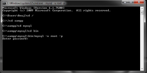 How to use mysql through cmd ,use mysql through command line