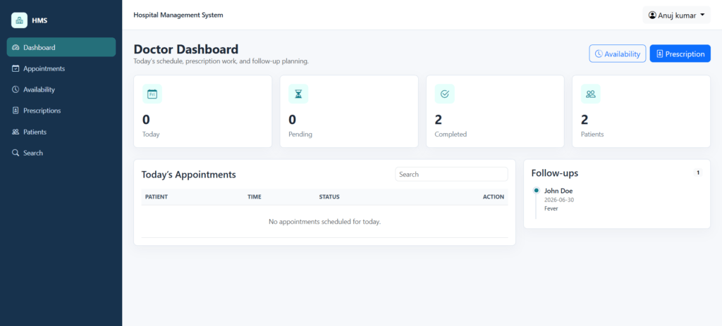 Hospital-Management-System-PHP-Doctor-Dashboard