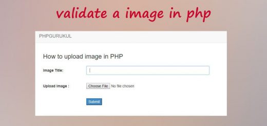 How to upload and validate an image in php