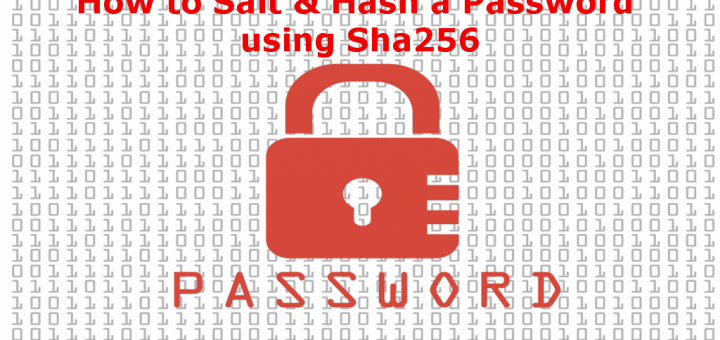 How to Salt & Hash a Password using Sha256