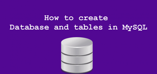 How to create Database and tables in MySQL