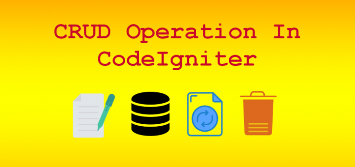 CRUD operation in CodeIgniter