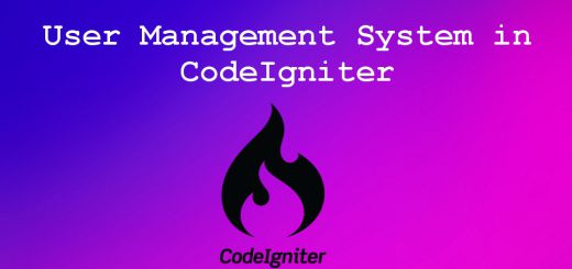 User Management System in CodeIgniter