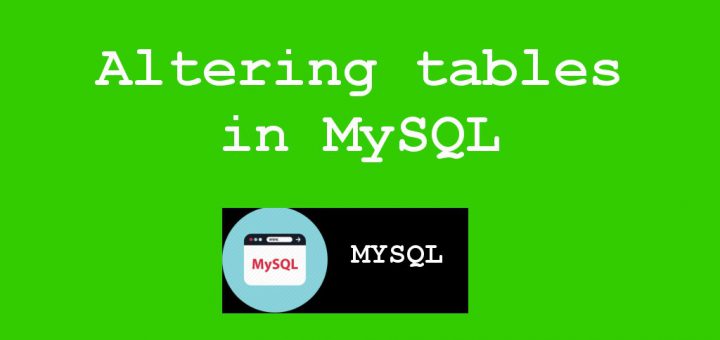 Altering tables in mysql