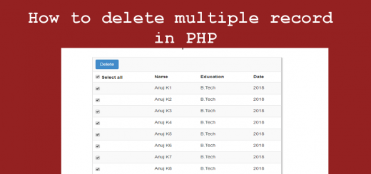 How to delete multiple record in PHP