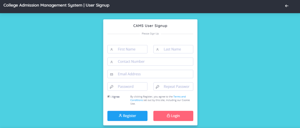 User Signup