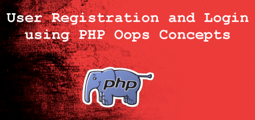 User Registration and Login using PHP Oops Concepts