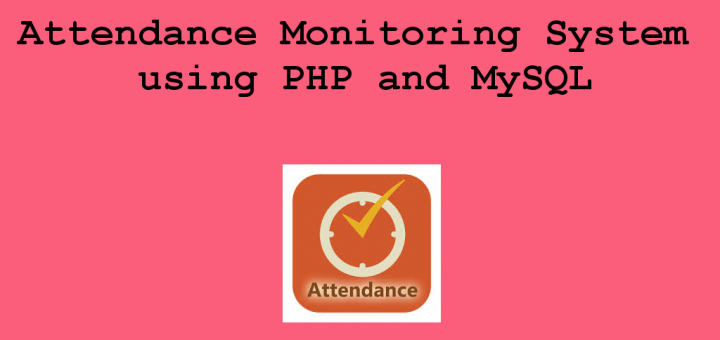 Attendance Monitoring System admin dashboard