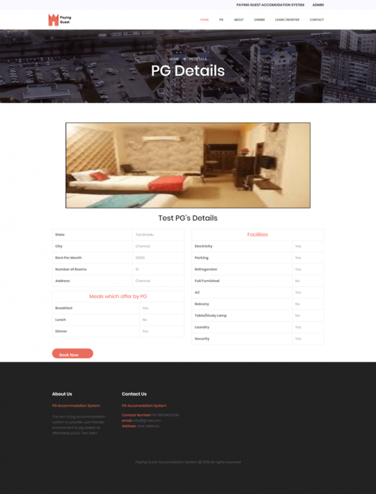 Guest Accommodation System Php Mysql Guest Accommodation System Project