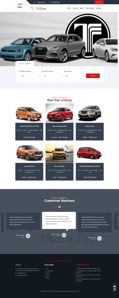 car showroom management system in php and mysql