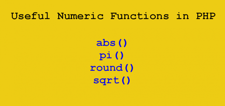 Useful Numeric Functions in PHP