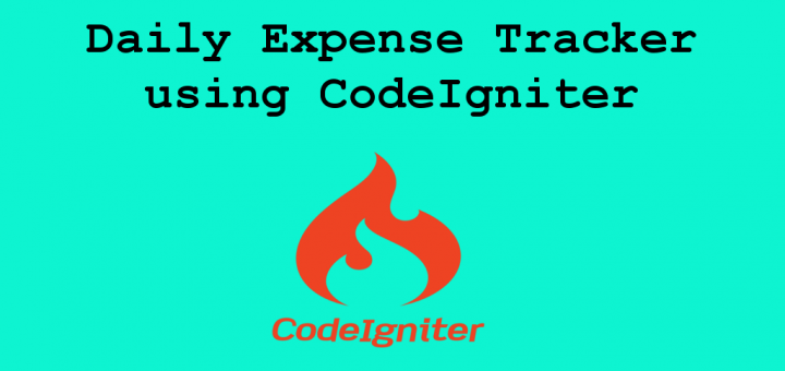 Daily Expense Tracker using CodeIgniter