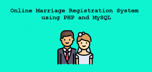Online Marriage Registration System using PHP and MySQL