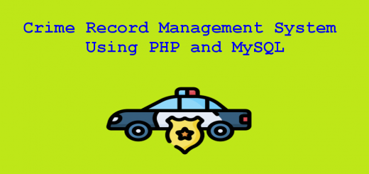Crime Record Management System Using PHP and MySQ projectL