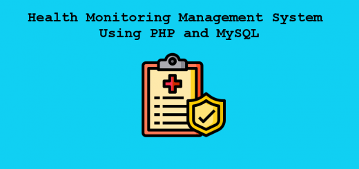 Health Monitoring Management System Using PHP and MySQL project