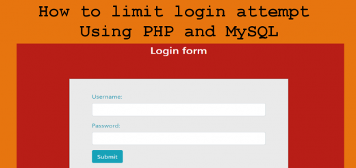 How to limit login attempt Using PHP and MySQL