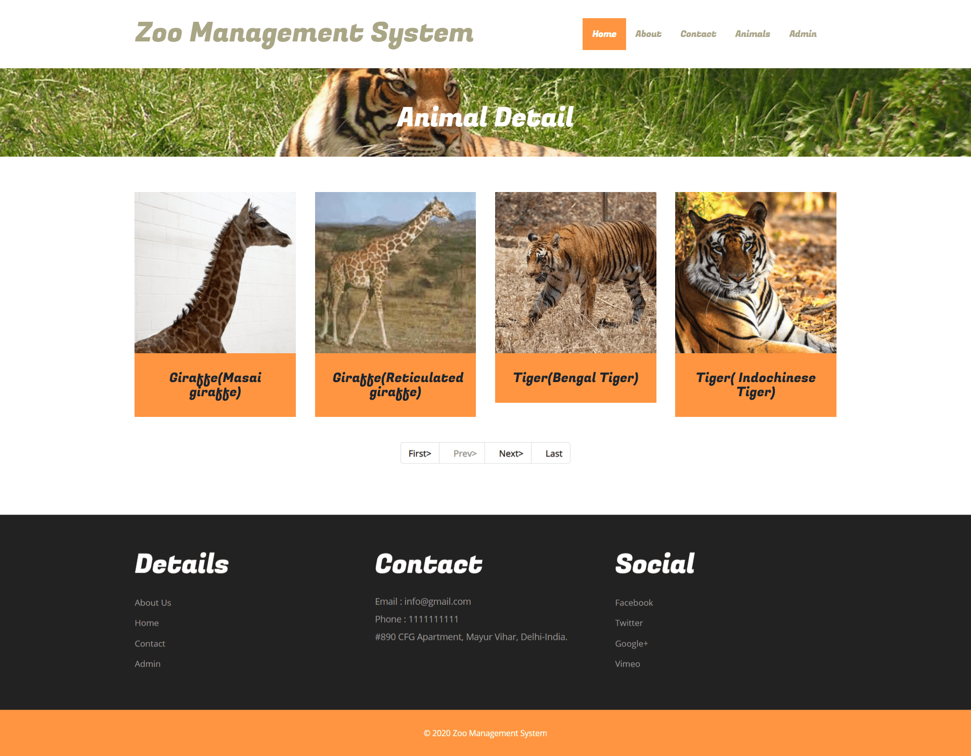 Zoo Management System Project in PHP | Zoo Management System Project