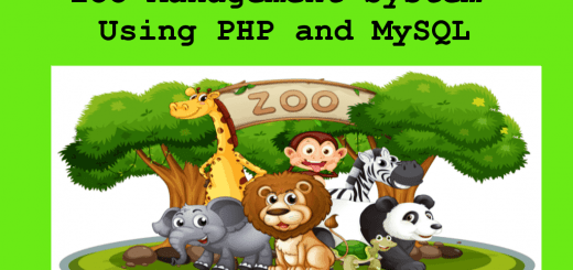 Zoo Management System Using PHP and MySQL