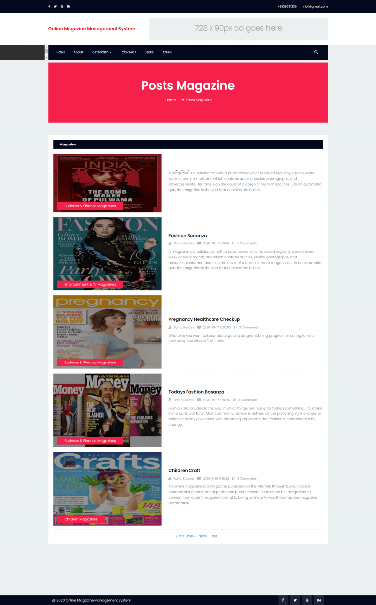 Online Magazine Management System using PHP | Magazine Management ...