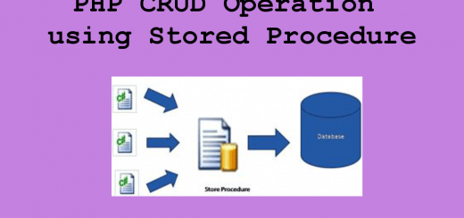 PHP CRUD Operation using Stored Procedure