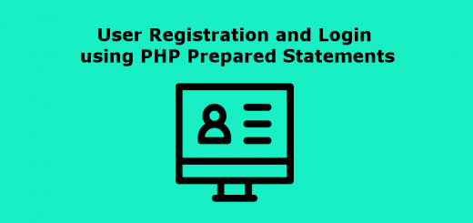 User Registration and Login using PHP Prepared Statements
