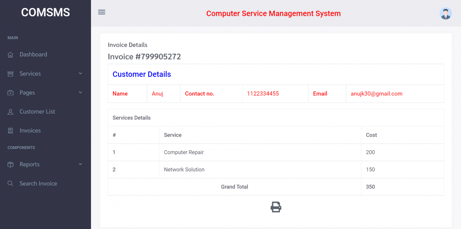 Computer Service Management System Using PHP and MySQL | Online ...