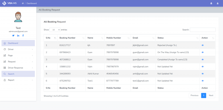 Vehicle Breakdown Assistance Management System Project Using PHP