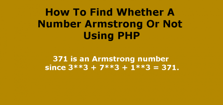 armstrong number-check-in-php