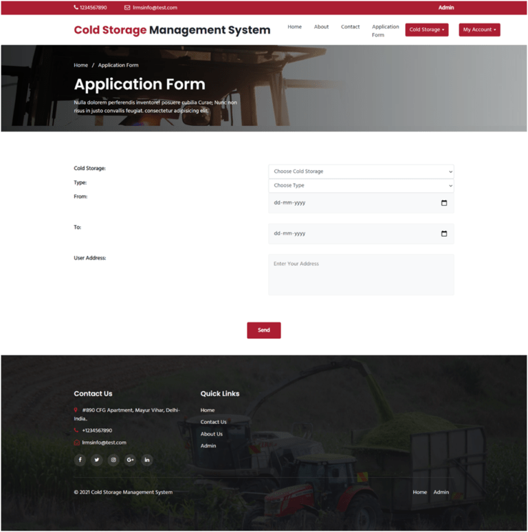 Cold Storage Management System in PHP | Cold Storage Management Project ...