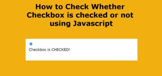 How to Check Whether Checkbox is checked or not