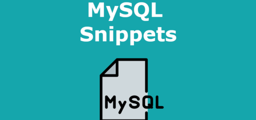 MySQL Snippets