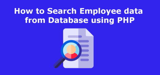 How-Search-Employee-data-from-Database-using-PHP