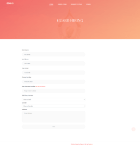 Online Security Guards Hiring System Project in PHP | Security Guards ...