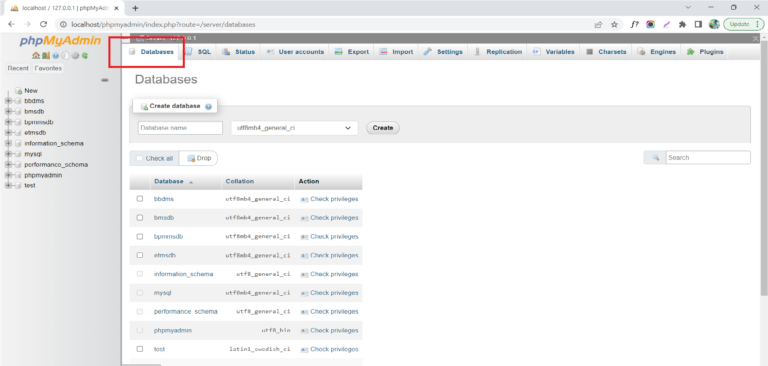 How to create a MySQL database Using XAMPP in PHP