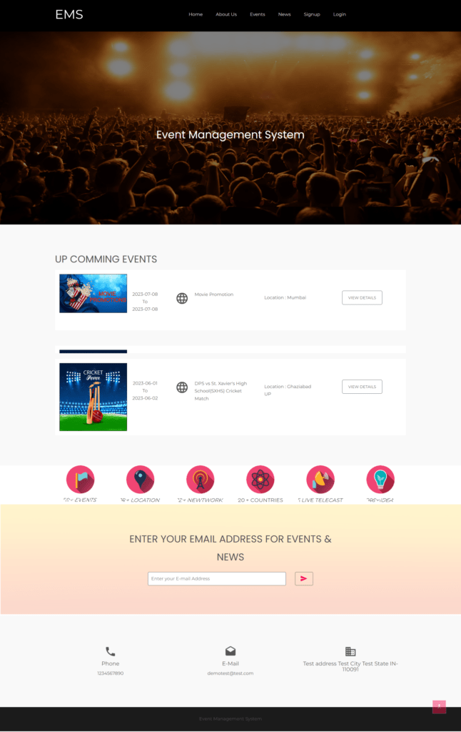 Event Management System Using PHP and MySQL, Event Management System ...