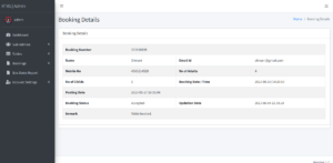 Restaurant Table Booking System project in PHP | online Restaurant ...