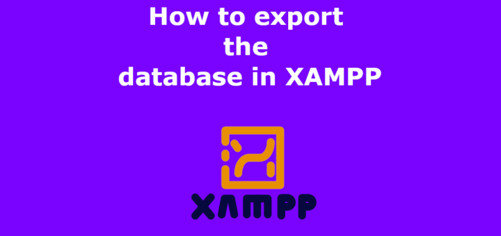 export db in xampp