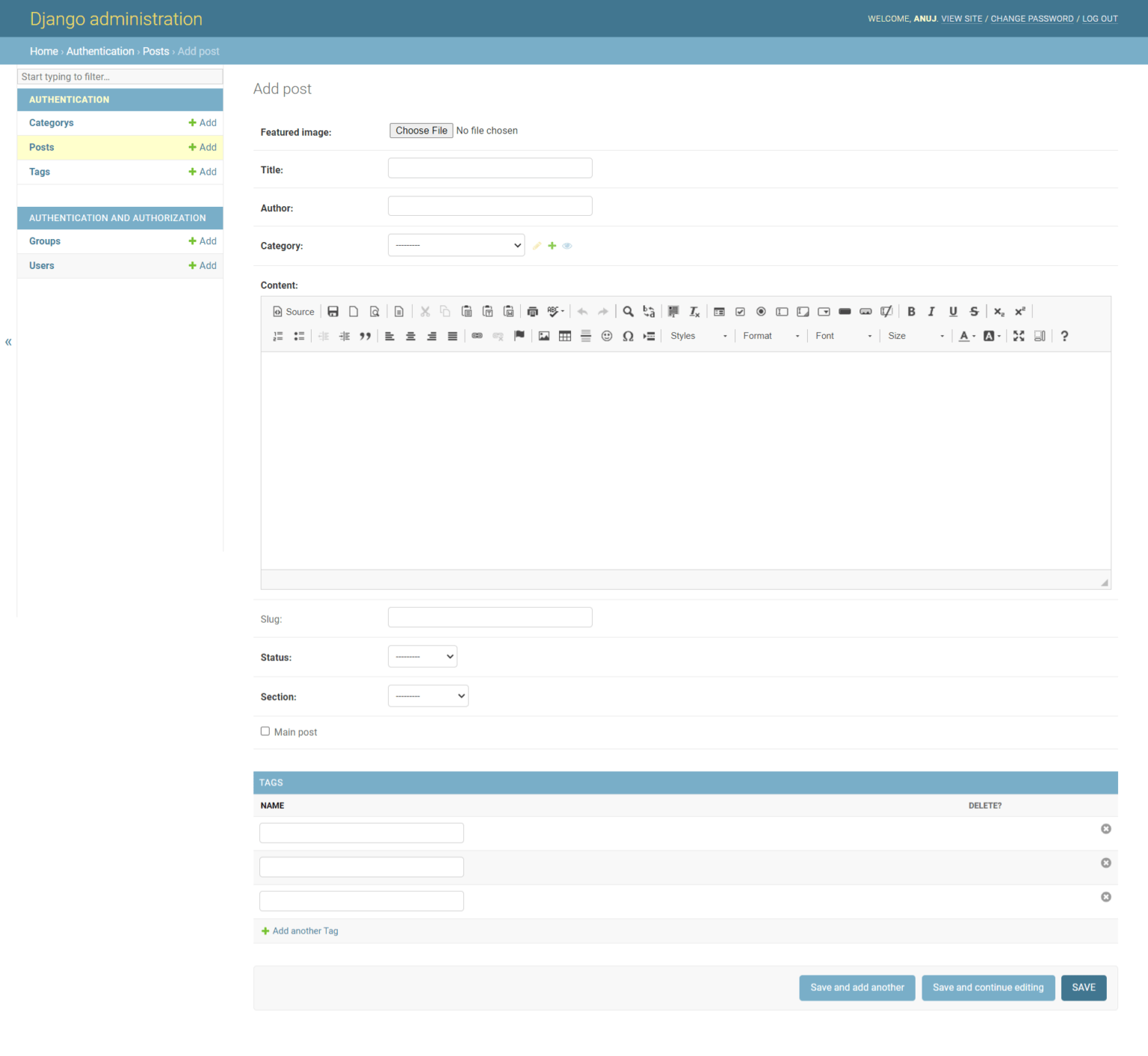 Blog Management System Project in Python | Blog Management System in ...