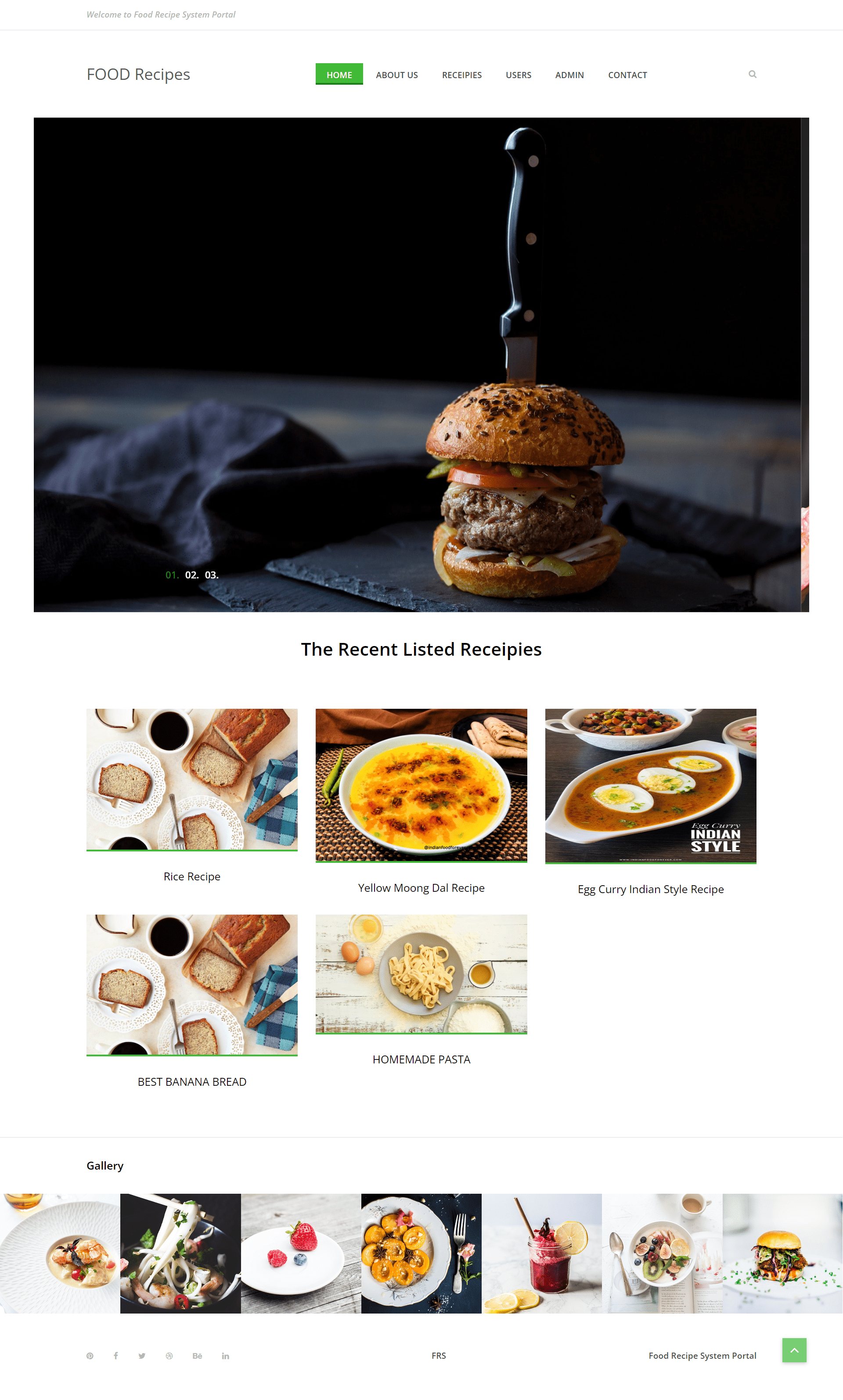 Online Food Recipe Management System Project | Food Recipe System ...