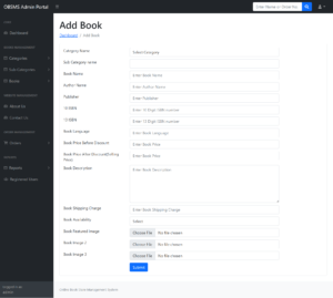 Online Book Store Management System in PHP Online Book Store Management ...