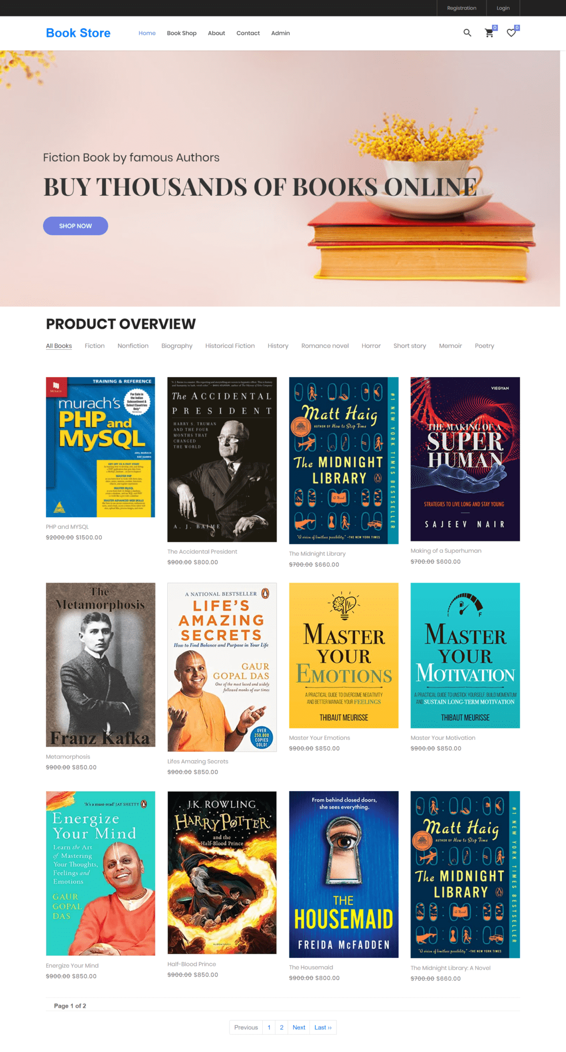 Online Book Store Management System in PHP Online Book Store Management ...