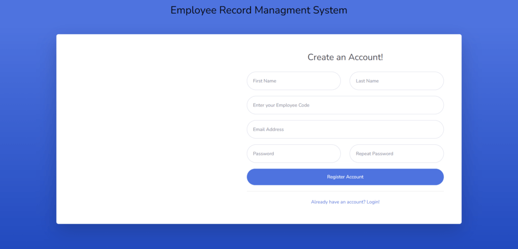 ERMS User Signup