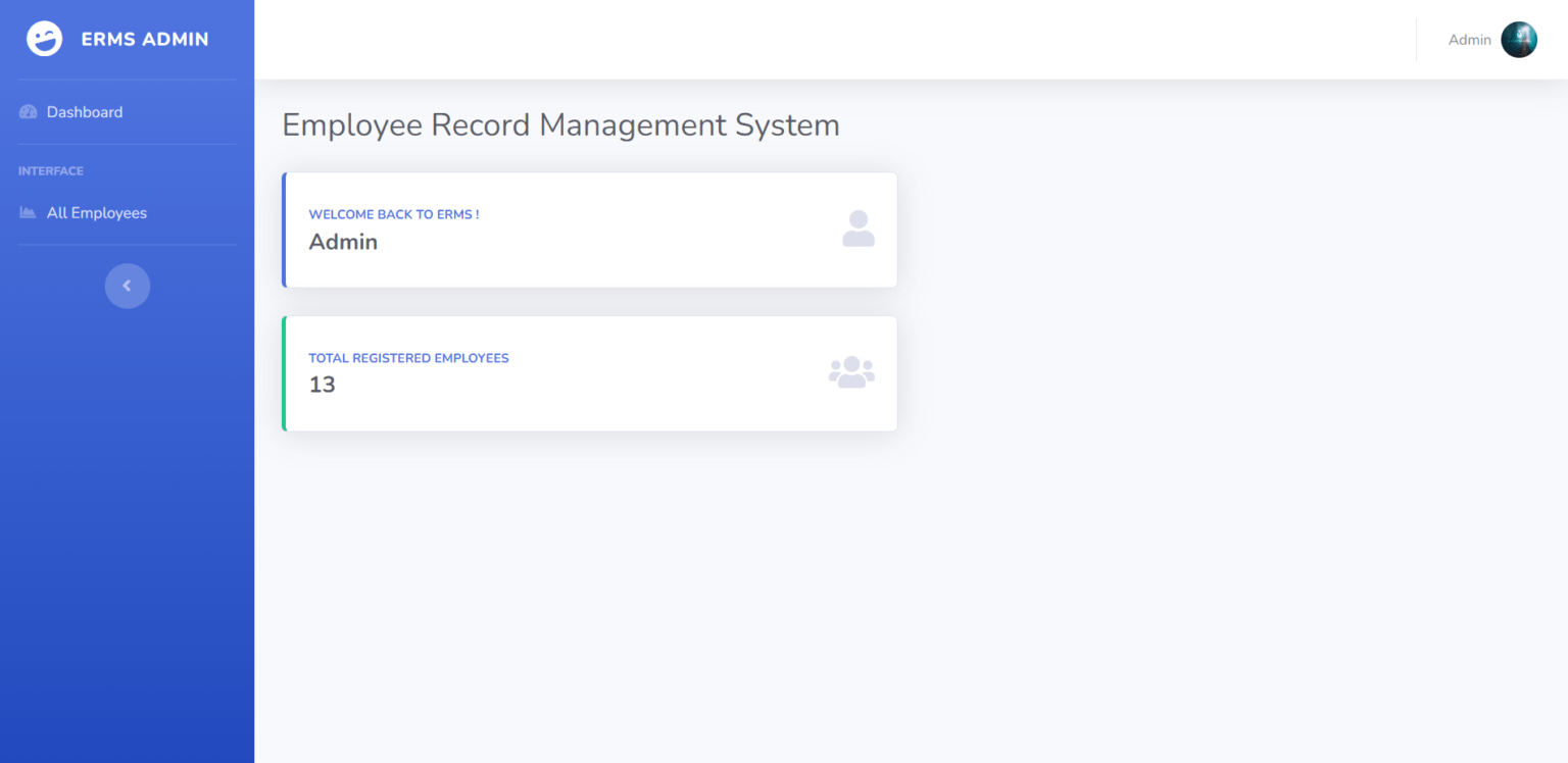 Employee Record Management System in PHP and MySQL PHPGurukul