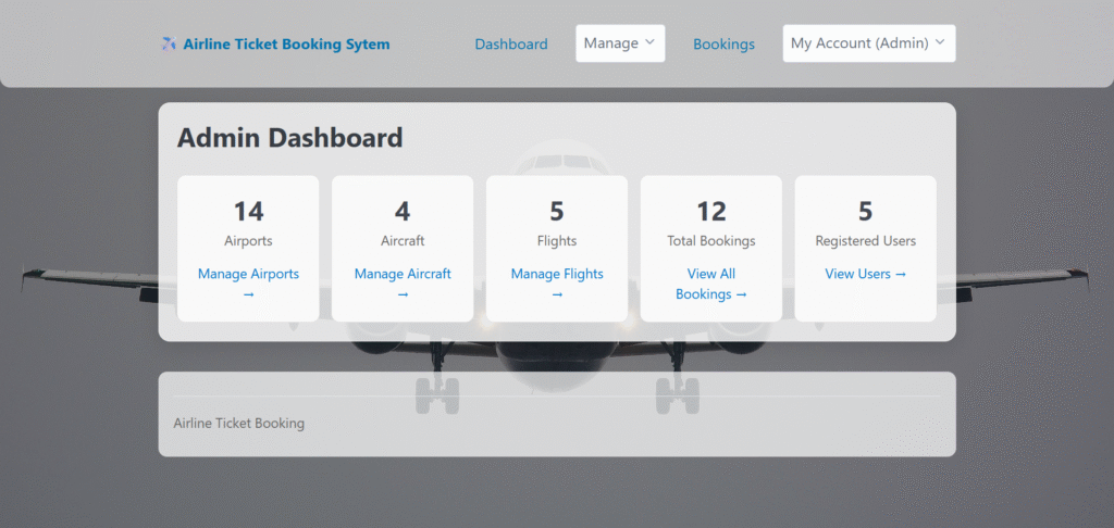Airline-Ticket-Booking-PHP-MySQL-Dashboard