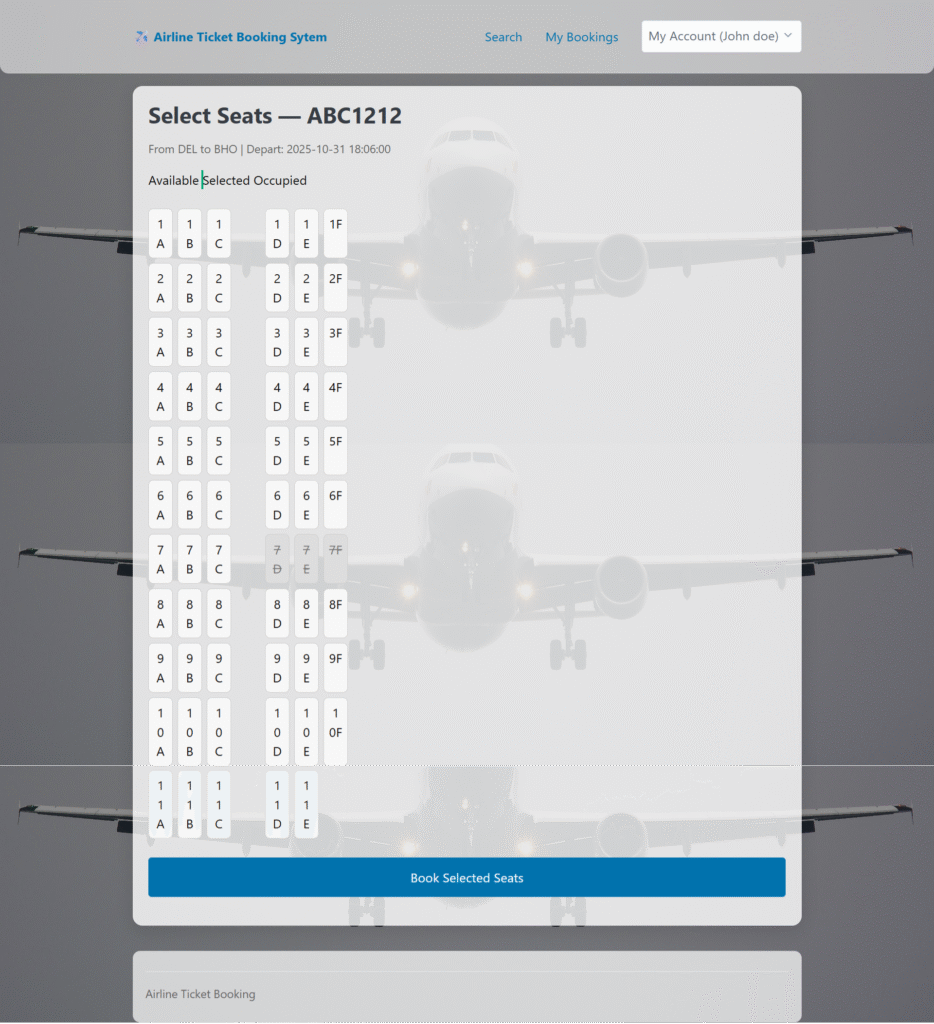 Airline-Ticket-Booking-PHP_MySQL-Seat-Selection