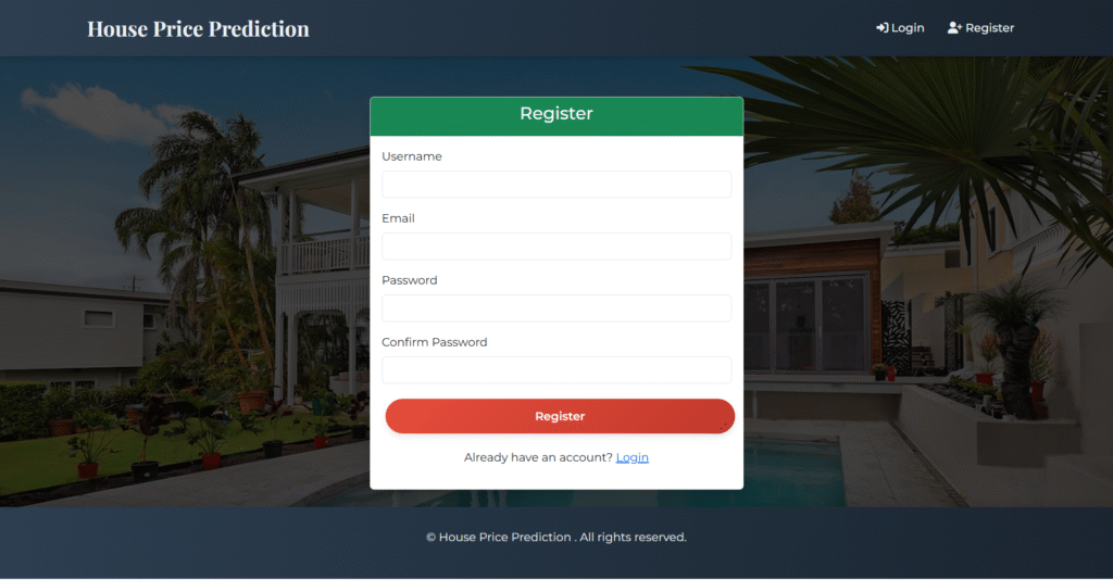 House-Price-Prediction-Python-ML-User-Registration